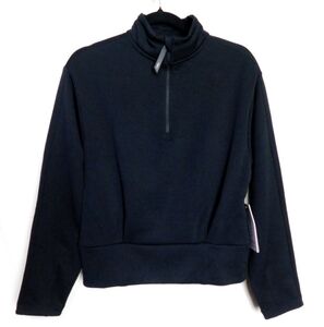 NWT Athleta Altitude Polartec Half Zip Sweatshirt Size Small Black Color
